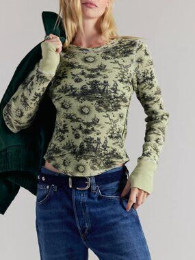 We The Free Toileidays Long Sleeve Thermal – Olive Combo (Size S)